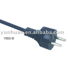 Estilo recto de Alemania Euro PVC goma Power cable Schuko